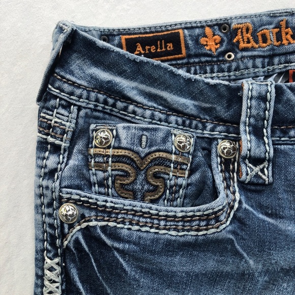 Rock Revival Arella Stretch Skinny Jeans Size 27 - Picture 5 of 7